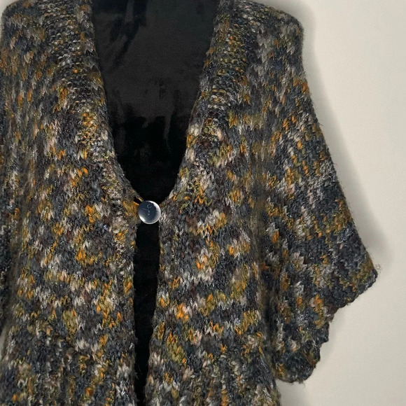 VTG Chunky Wool Jillian Nicole Knit One Button Cardigan Sweater - Picture 6 of 15